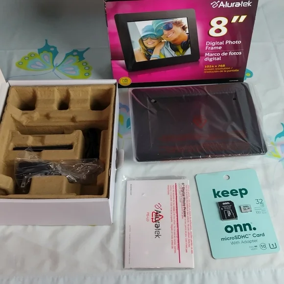 Aluratek 8 inch Digital Photo Frame 1024 x 768 Screen Resolution ADPFWM8S NIB - Picture 14 of 16